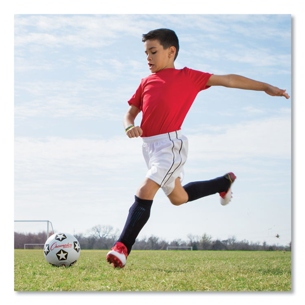 CHAMPION SPORT Sports SRB3 Rubber Sports Ball, Soccer, No. 3 Size, White/Black