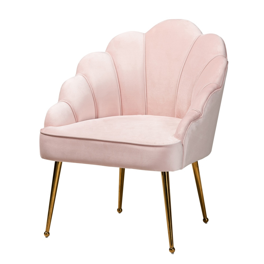 WHOLESALE INTERIORS, INC. Baxton Studio 2721-10400  10400 Seashell Accent Chair, Light Pink