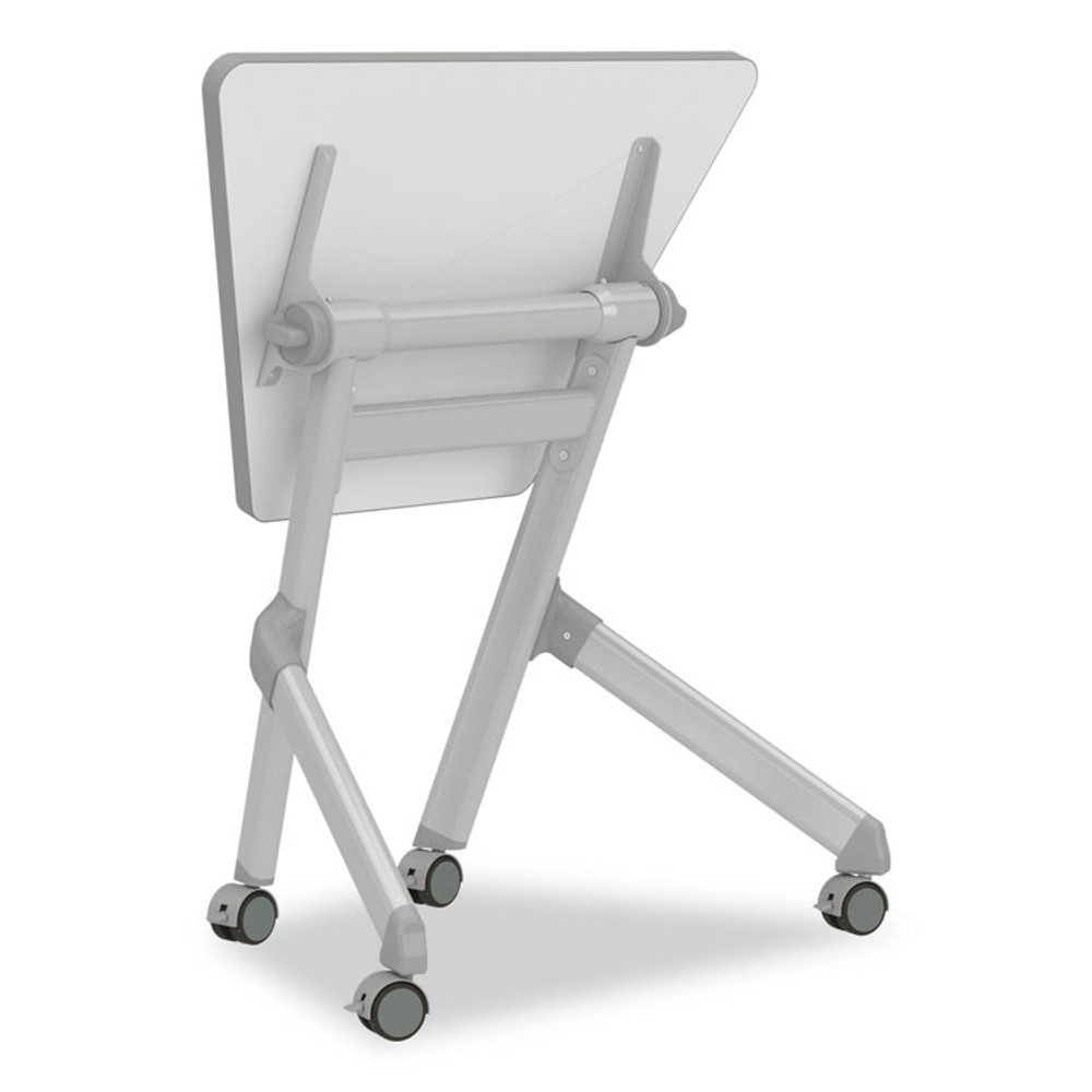 SAFCO PRODUCTS 1226DE Learn Nesting Trapezoid Desk, 32.83" x 22.25" to 29.5", White/Silver