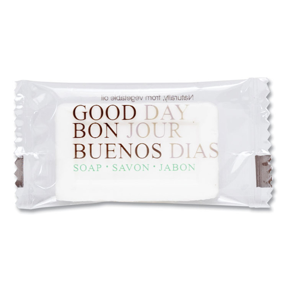 TRANSMACRO AMENITIES Good Day™ 390050A Amenity Bar Soap, Pleasant Scent, # 1/2, Individually Wrapped Bar, 1,000/Carton