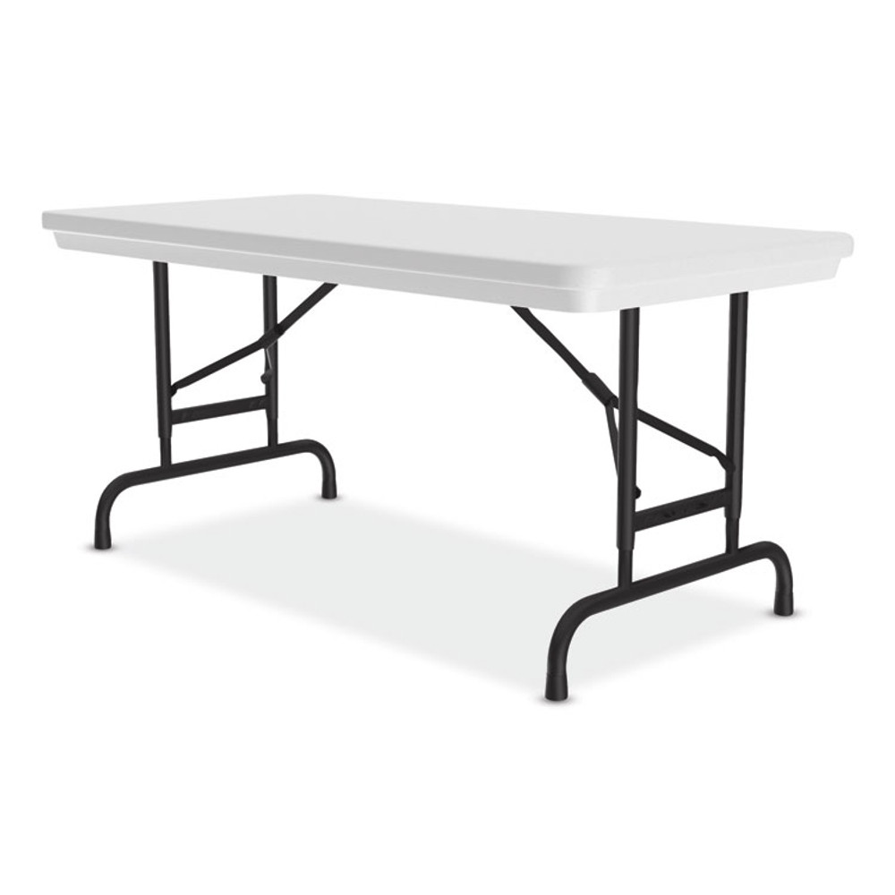 CORRELL, INC. RA2448234P Adjustable Folding Table, Rectangular, 48" x 24" x 22" to 32", Gray Granite Top, Black Legs, 4/Pallet