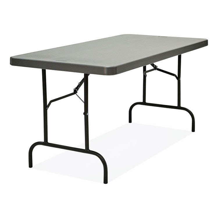 ICEBERG ENTERPRISES 65517 IndestrucTable Commercial Folding Table, Rectangular, 60" x 30" x 29", Charcoal Top, Charcoal Base/Legs