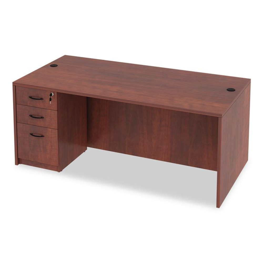 ALERA VA21-7236MC Alera Valencia Series Straight Front Desk Shell, 71" x 35.5" x 29.63", Medium Cherry