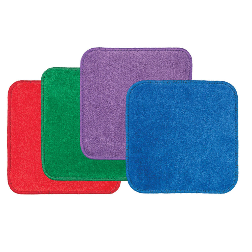 FLAGSHIP CARPETS AS-04STA  Jumbo Seating Squares, 16in x 16in, Multicolor, Set Of 24