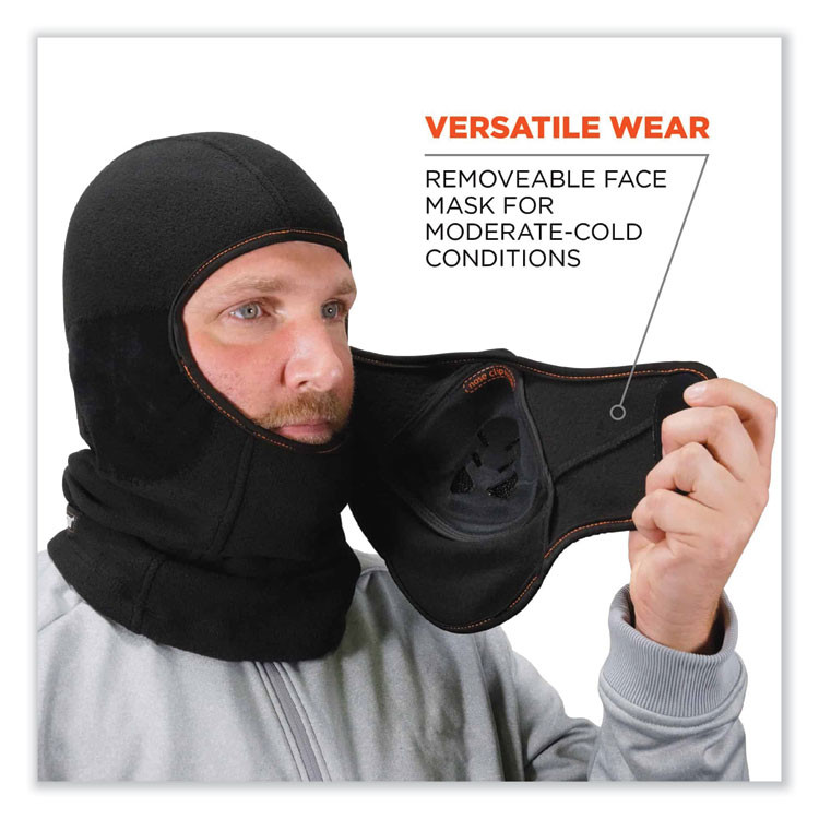 TENACIOUS HOLDINGS, INC. ergodyne® 16971 N-Ferno 6970 Extreme Hot Rox Balaclava Face Mask, Polyester/Spandex, One Size Fits Most, Black