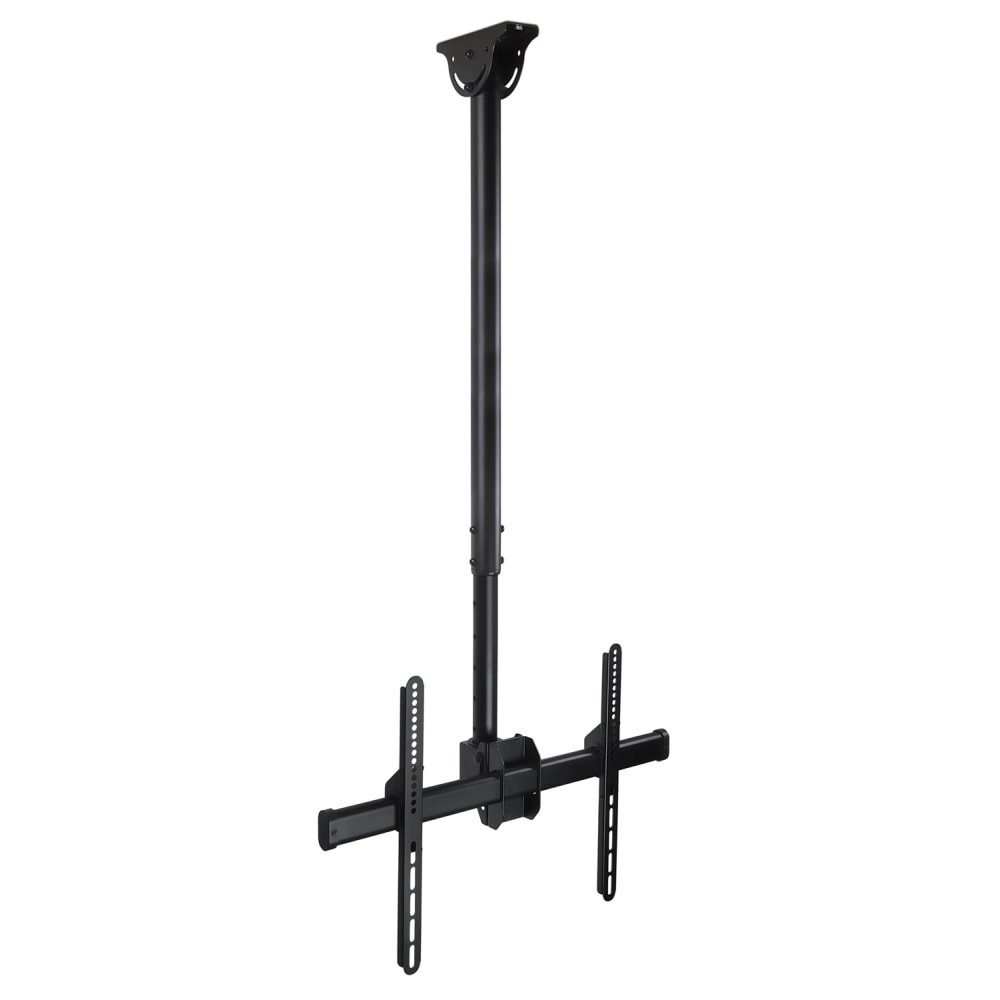 Give your screen a large range of mobility with the Mount-It MI-509L Full-Motion TV Ceiling Mount. Its designed for commercial installations with high ceilings to ensure everyone can view the screen.  Screen Size: 32in - 70in  Height Adjustment: 41.7in - 61.4in  Max Load Capacity: 110 lbs  VESA: 200x200 mm - 600x400 mm  Cable Management: Yes