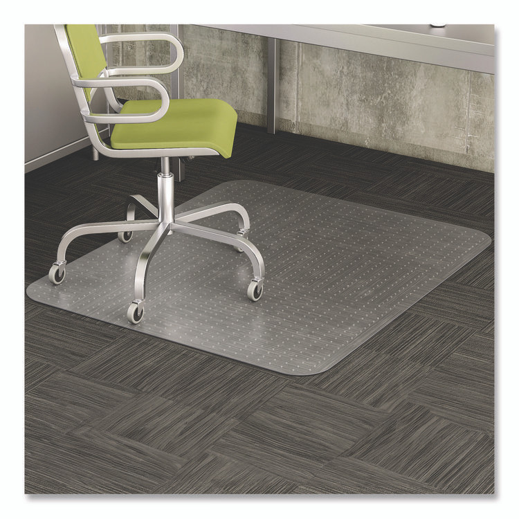 DEFLECTO CORPORATION CM13242 DuraMat Moderate Use Chair Mat for Low Pile Carpeted Floors, Rectangular, Beveled Edges, 45" x 53", Clear, Ships Flat