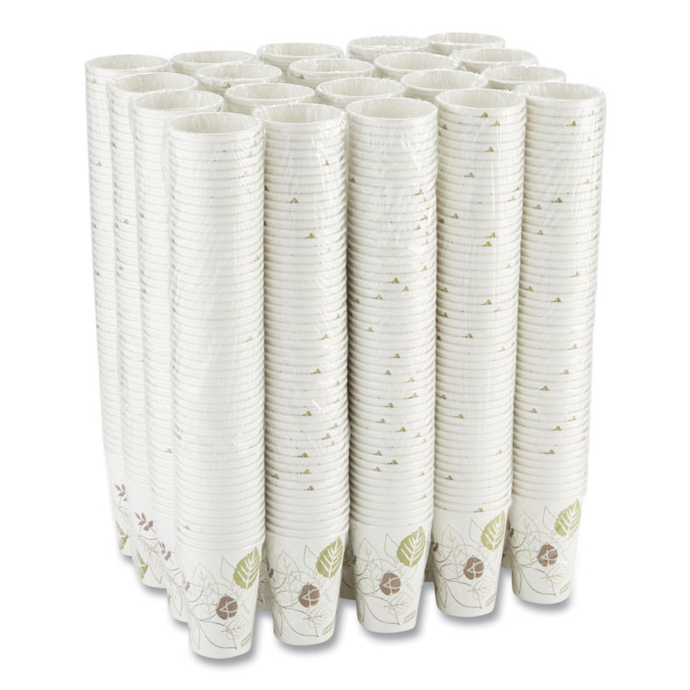 GEORGIA PACIFIC Dixie® 2346PATH Pathways Paper Hot Cups, 16 oz, White/Brown, 50/Sleeve, 20 Sleeves/Carton