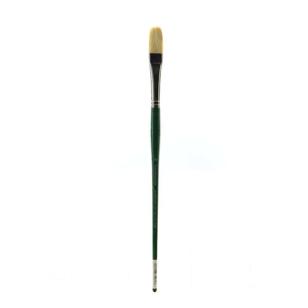 KOH-I-NOOR RAPIDOGRAPH, INC. Grumbacher 1271F.10  Gainsborough Oil And Acrylic Paint Brush, Size 10, Flat Bristle, Hog Hair, Black