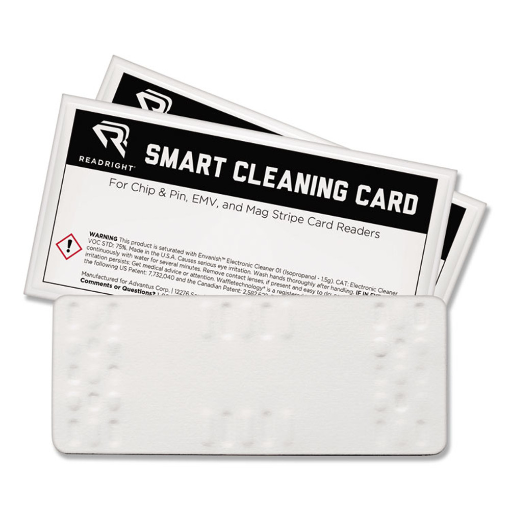 READ/RIGHT RR15059 Smart Cleaning Card with Waffletechnology, 10/Box
