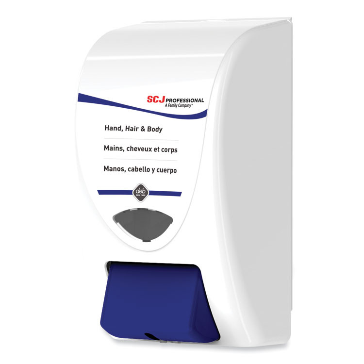 SC JOHNSON Professional® SHW2LDP Cleanse Hand, Hair and Body Dispenser, 2 L, 6.4 x 5.7 x 11.5, White/Blue, 8/Carton