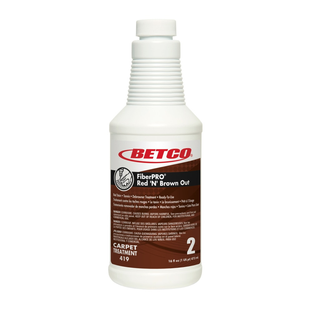 BETCO CORPORATION Betco 4191800  FiberPRO Red "n Brown Out Carpet Treatment, 16 Oz Bottle, Case Of 12