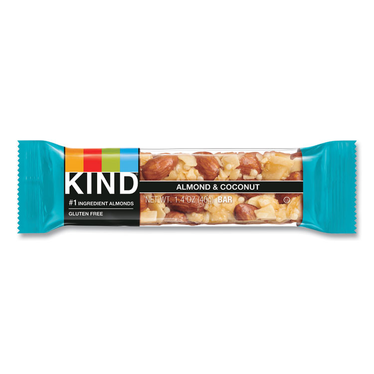 KIND LLC 17828 Fruit and Nut Bars, Almond and Coconut, 1.4 oz, 12/Box