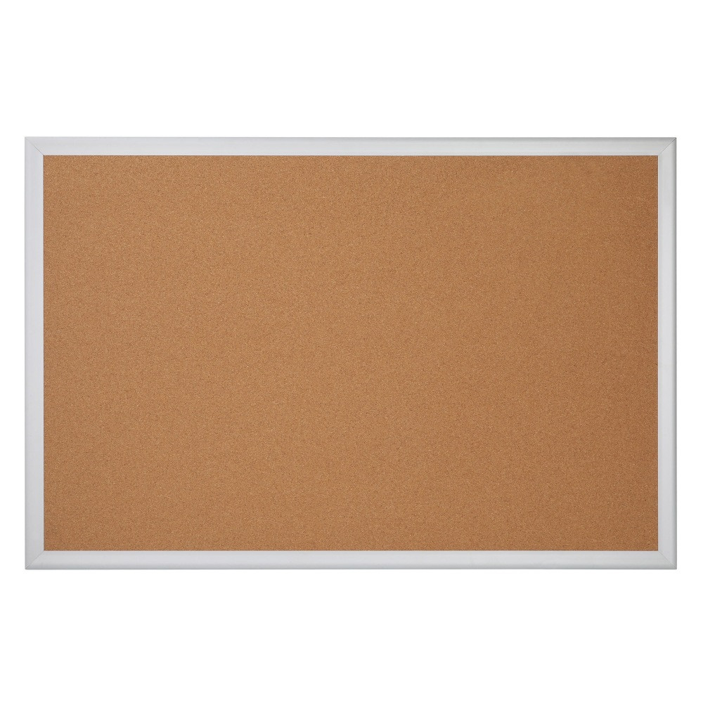 OFFICE DEPOT KK0261  Brand Cork Bulletin Board, 36in x 48in, Aluminum Frame With Silver Finish