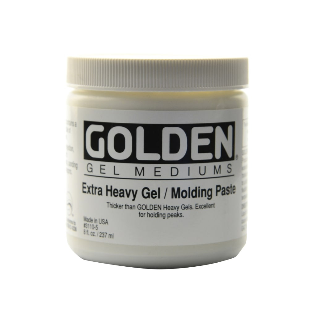 GOLDEN ARTIST COLORS, INC. 3110-5 Golden Molding Paste, Extra-Heavy Gel Mix, 8 Oz