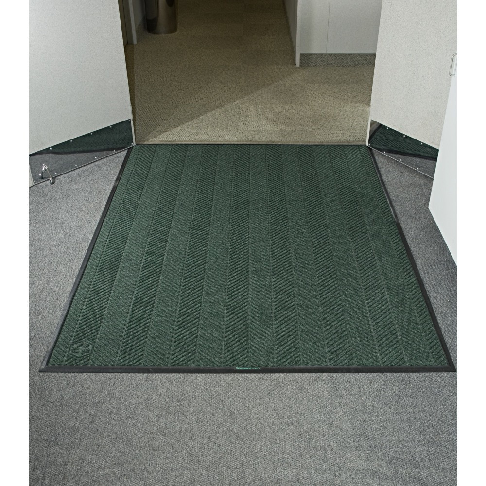 M+A MATTING 2240720310  WaterHog Floor Mat, Max Herringbone, 3ft x 10ft, Southern Pine