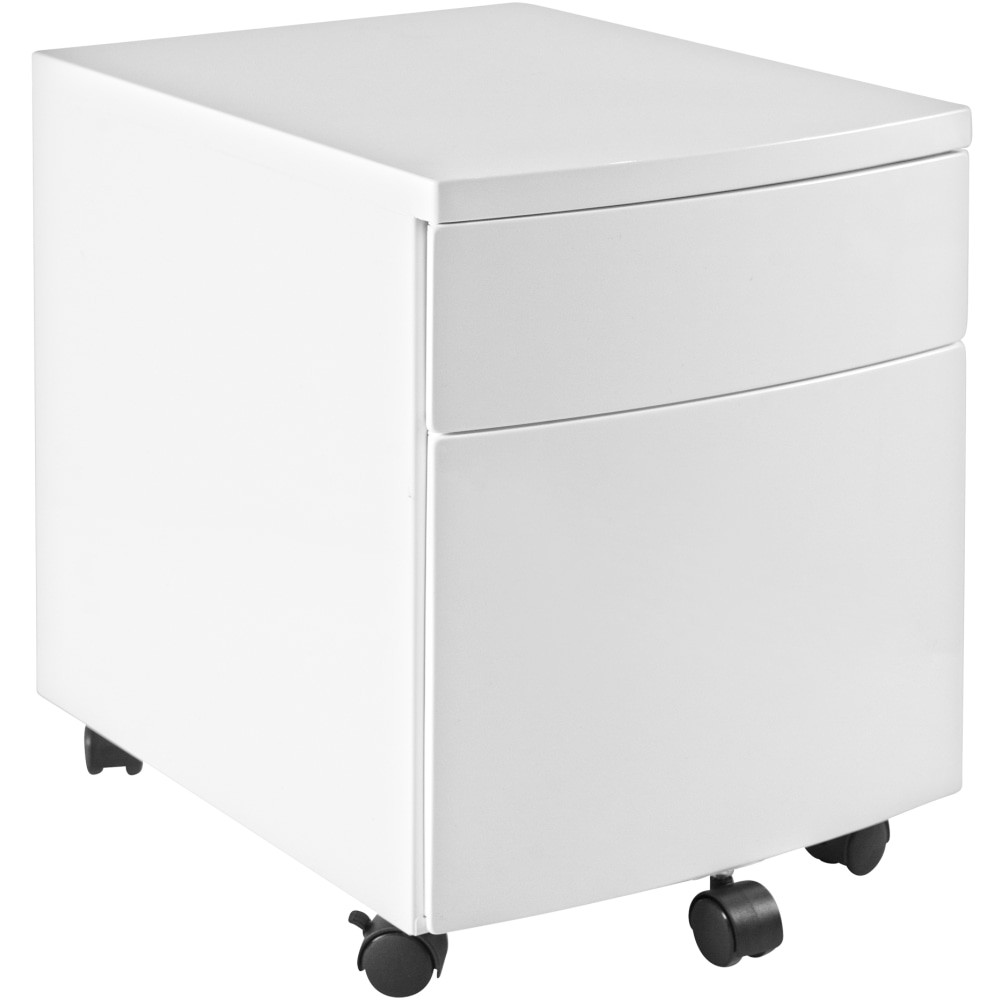 EURO STYLE, INC. Eurostyle 27986WHT  Ingo 16inD Vertical 2-Drawer Commercial Rolling File Cabinet, White