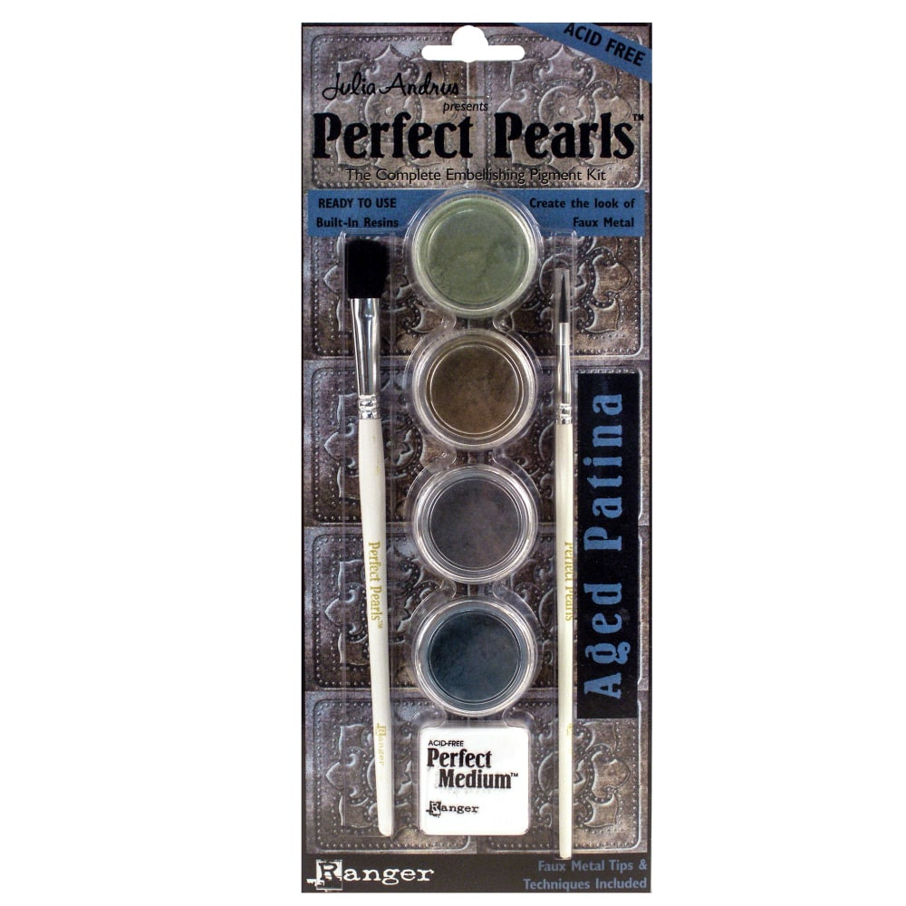 RANGER INDUSTRIES INC. Ranger PPP21803  Perfect Pearls Complete Embellishing Pigment Kit, Aged Patina