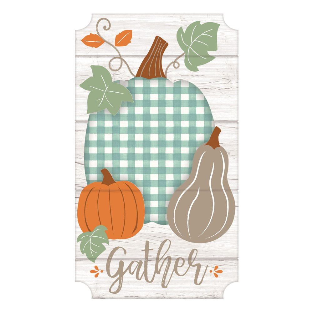 AMSCAN 242957  Fall Stacked Pumpkin Large Easel Sign, 22-5/8in x 13in, Multicolor