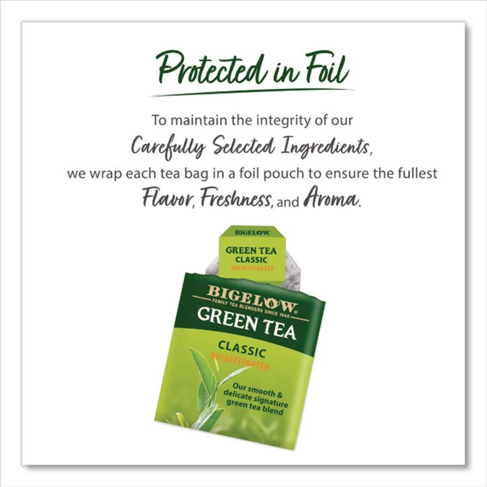 KEURIG DR PEPPER Bigelow® 10347 Decaffeinated Green Tea, Green Decaf, 0.34 lbs, 28/Box
