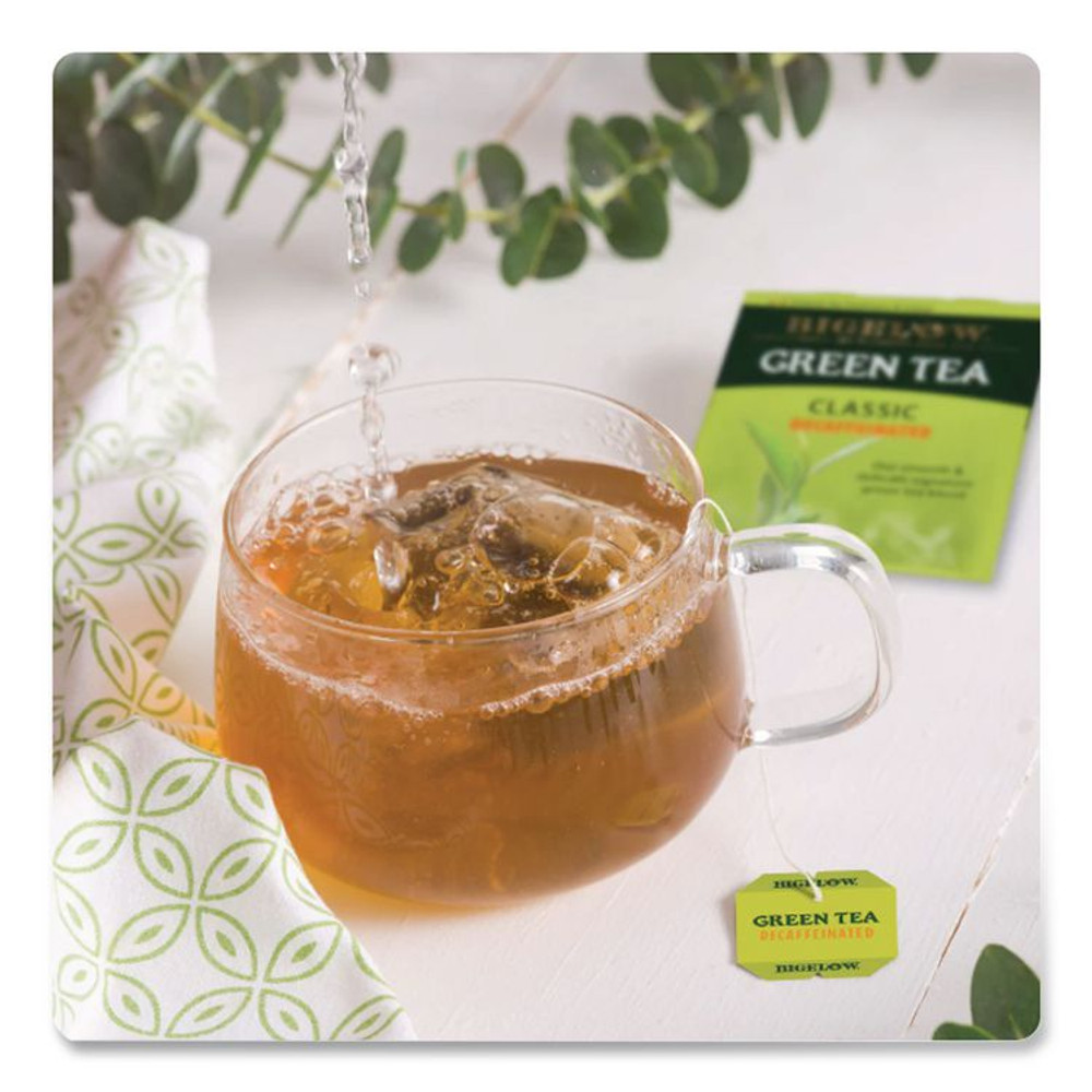 KEURIG DR PEPPER Bigelow® 10347 Decaffeinated Green Tea, Green Decaf, 0.34 lbs, 28/Box