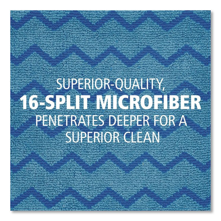 RUBBERMAID COMMERCIAL PROD. Q620BLUCT HYGEN Microfiber Cleaning Cloths, 16 x 16, Blue, 12/Carton