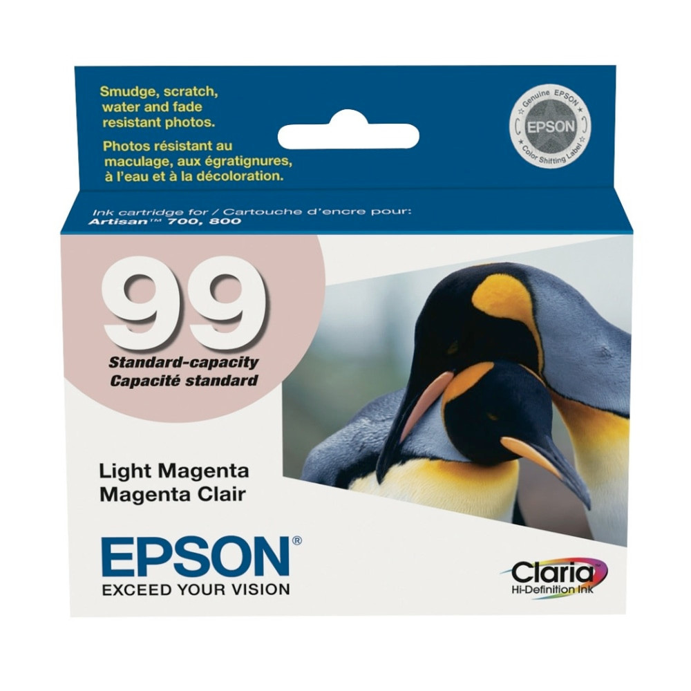 Compatible Epson models: Artisan:  700,  710,  725,  725 Artic Edition,  730,  800,  810,  835,  837.  .    Results: long-lasting photos that resist smudges, scratches, water and fading  For use in Artisan 700, 725, 730, 800  Also works in 810, 835, and 837  Claria Hi-Definition Inks for true-to-life colors  Compatible with Epson Artisan 710  Yields up to 450 pages.  Epson Claria Hi-Definition ink creates smudge-, scratch-, water- and fade-resistant photos - with unsurpassed richness, depth and clarity.  Quick-drying Claria ink also makes handling photos worry-free.  Recycling solution - designed to encourage recycling, helping you divert materials from landfill.