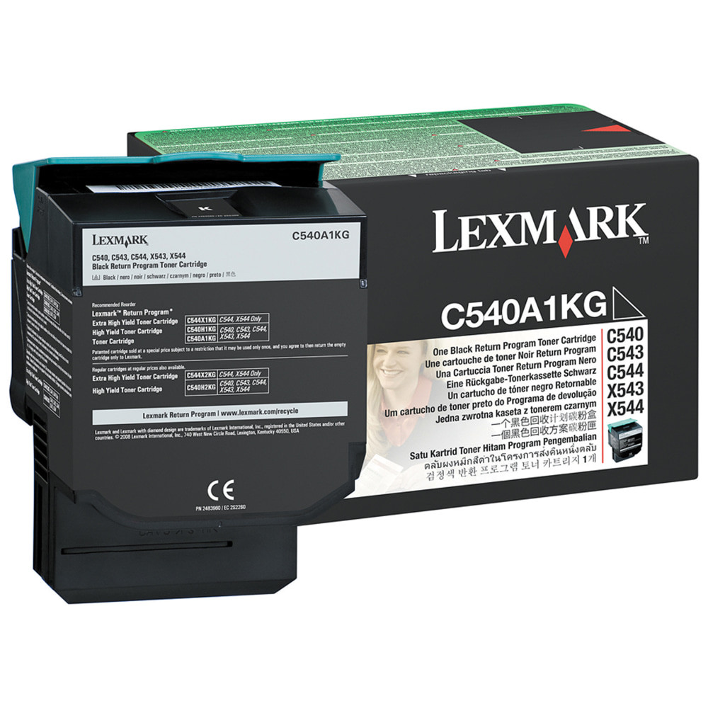 LEXMARK INTERNATIONAL, INC. C540A1KG Lexmark C540A1KG Black Return Program Toner Cartridge