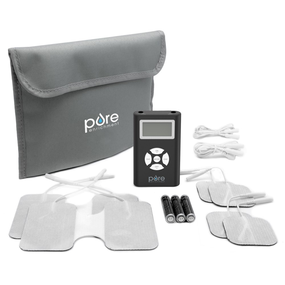 BEAR DOWN CONSULTING Pure Enrichment PEPULSEDUO  PurePulse DUO EMS/TENS Combo Device, Black/White