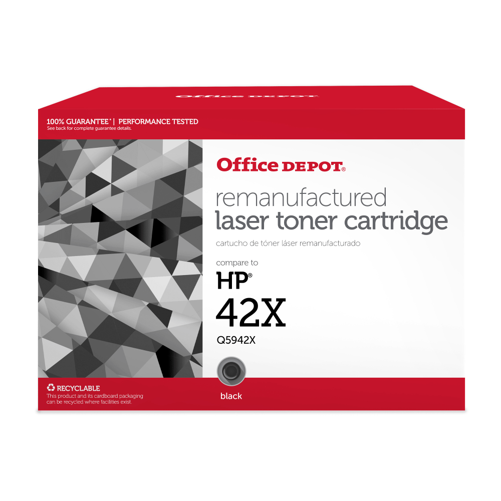 CLOVER TECHNOLOGIES GROUP, LLC OD42X Office Depot Remanufactured Black High Yield Toner Cartridge Replacement For HP 42X, Q5942X, OD42X