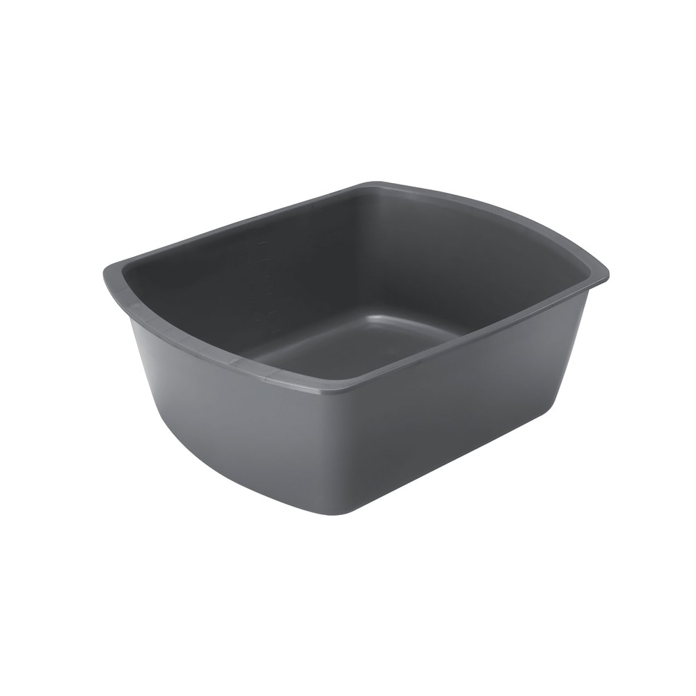 MEDLINE INDUSTRIES, INC. DYND80342 Medline Rectangular Plastic Washbasins, 8 Qt, Graphite, Case Of 50