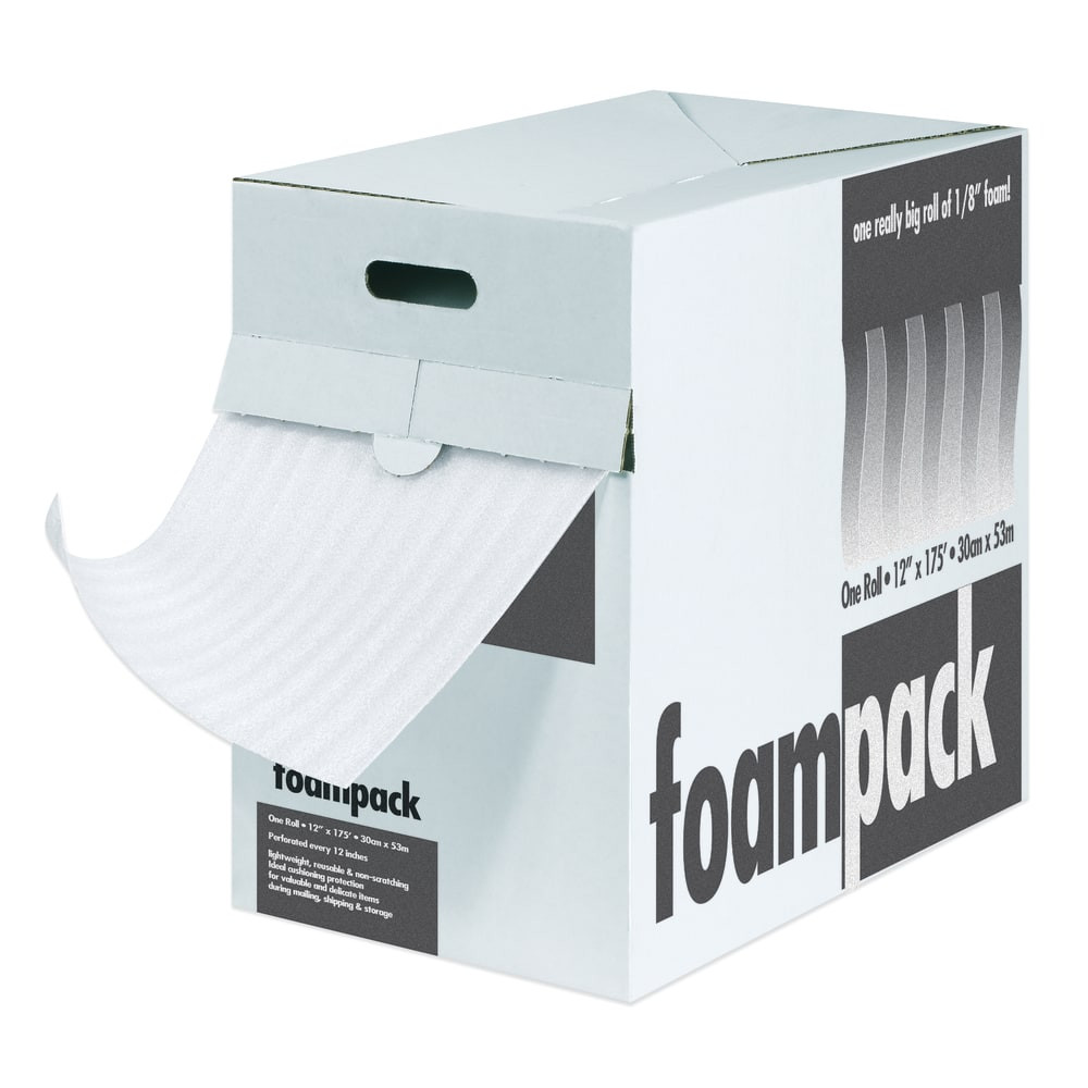 B O X MANAGEMENT, INC. No Brand FD11612 Foam Roll Dispenser Pack, 1/16in x 12in x 350ft, Perf At 12in