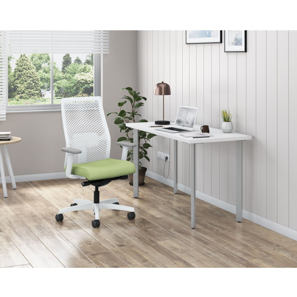 HNI CORPORATION HIWMRAKD.Y2.A.H.DWR.HAML04.DW. HON Ignition 2.0 ReActiv Ergonomic Fabric Mid-Back Task Chair, Fern/Designer White