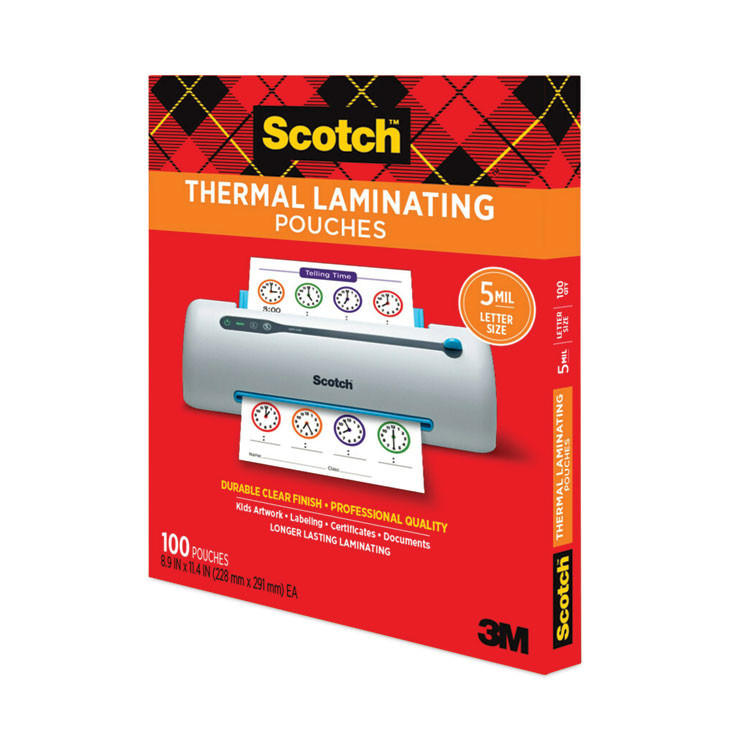 3M/COMMERCIAL TAPE DIV. Scotch™ TP5854100 Laminating Pouches, 5 mil, 9" x 11.5", Gloss Clear, 100/Pack