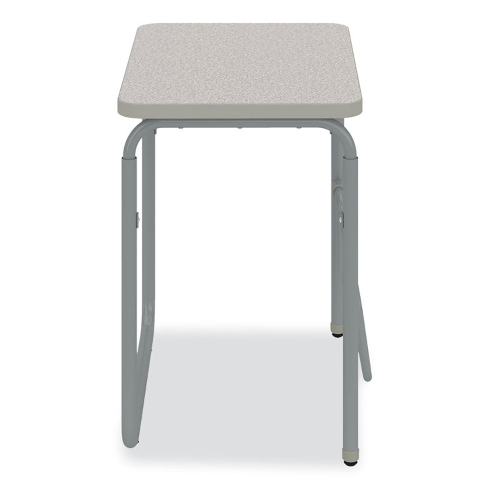 SAFCO PRODUCTS 1223GR AlphaBetter 2.0 Height-Adjustable Student Desk with Pendulum Bar, 27.75" x 19.75" x 29" to 43", Pebble Gray
