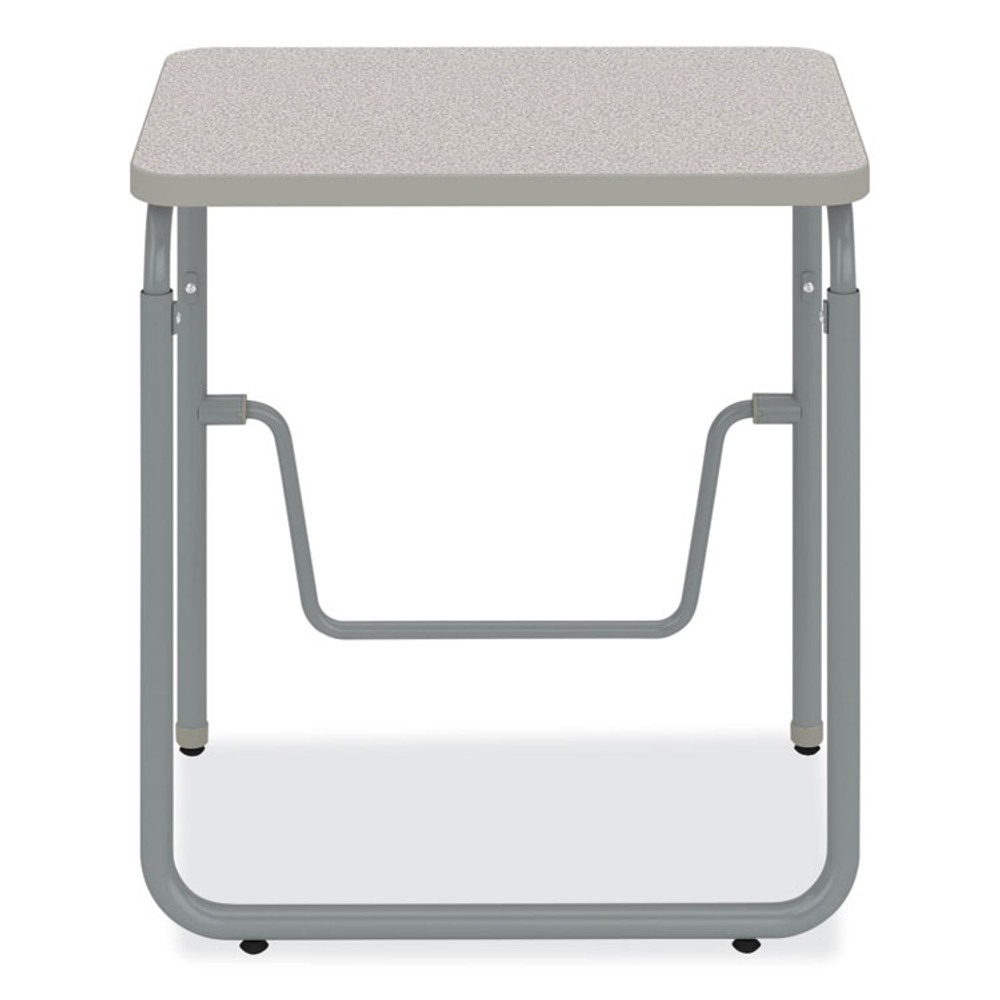 SAFCO PRODUCTS 1223GR AlphaBetter 2.0 Height-Adjustable Student Desk with Pendulum Bar, 27.75" x 19.75" x 29" to 43", Pebble Gray
