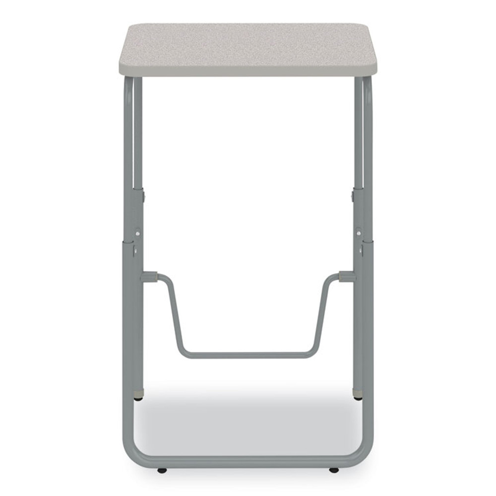 SAFCO PRODUCTS 1223GR AlphaBetter 2.0 Height-Adjustable Student Desk with Pendulum Bar, 27.75" x 19.75" x 29" to 43", Pebble Gray