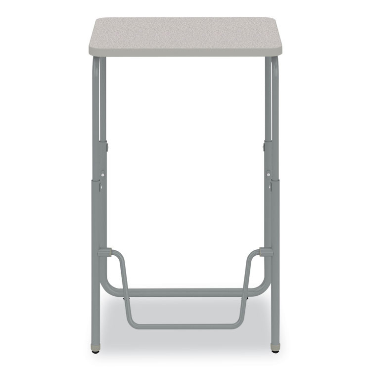 SAFCO PRODUCTS 1223GR AlphaBetter 2.0 Height-Adjustable Student Desk with Pendulum Bar, 27.75" x 19.75" x 29" to 43", Pebble Gray