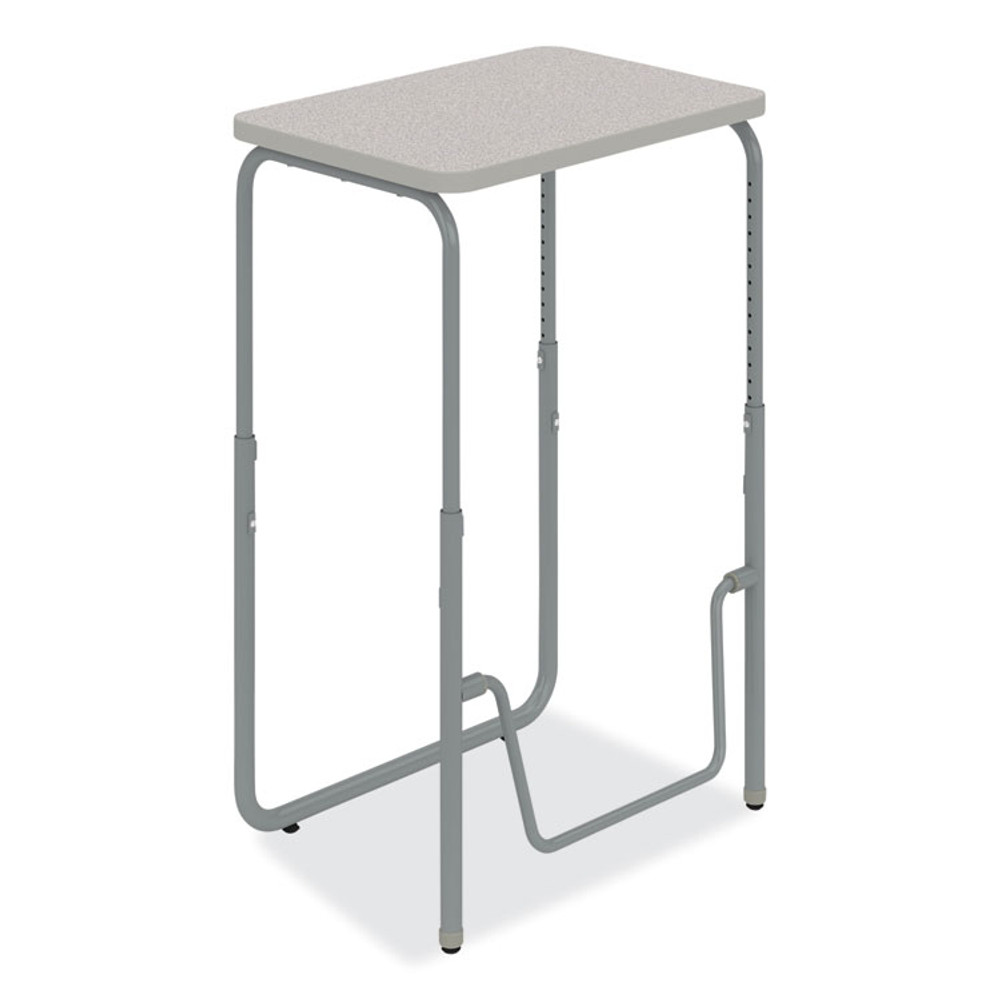 SAFCO PRODUCTS 1223GR AlphaBetter 2.0 Height-Adjustable Student Desk with Pendulum Bar, 27.75" x 19.75" x 29" to 43", Pebble Gray