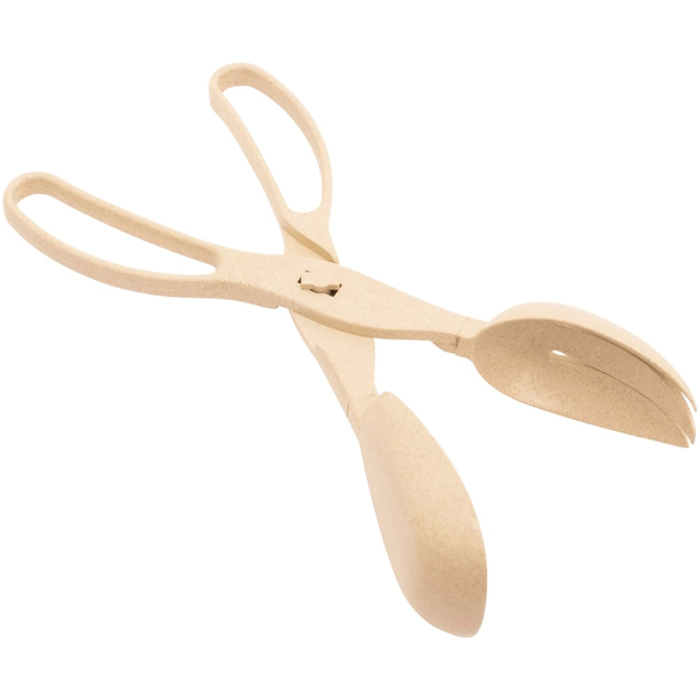The Gourmet by Starfrit ECO 2-In-1 Salad Scissors are a versatile prepping and serving option. The blades can be used together to cut or separately as service utensils.  Easy to use 1-handed design.  Use blades together or individually as service utensils.  Made of plastic for durable use.  BPA-free and food safe.  Chic beige color.