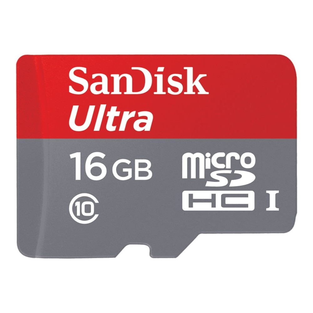 SANDISK CORPORATION SanDisk SDSQUNC-016G-AN6IA  Ultra - Flash memory card (microSDHC to SD adapter included) - 16 GB - Class 10 - microSDHC UHS-I
