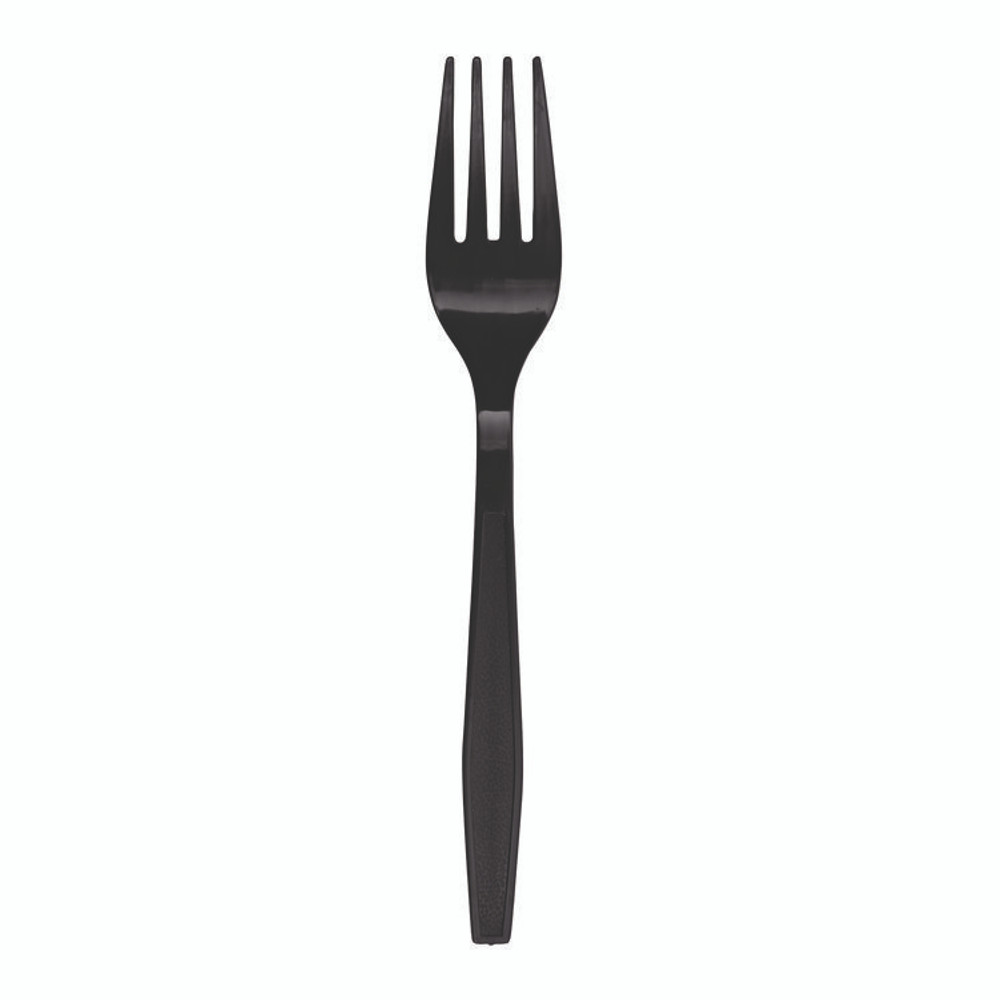 BOARDWALK FORKHWPPBLA Heavyweight Polypropylene Cutlery, Fork, Black, 1000/Carton