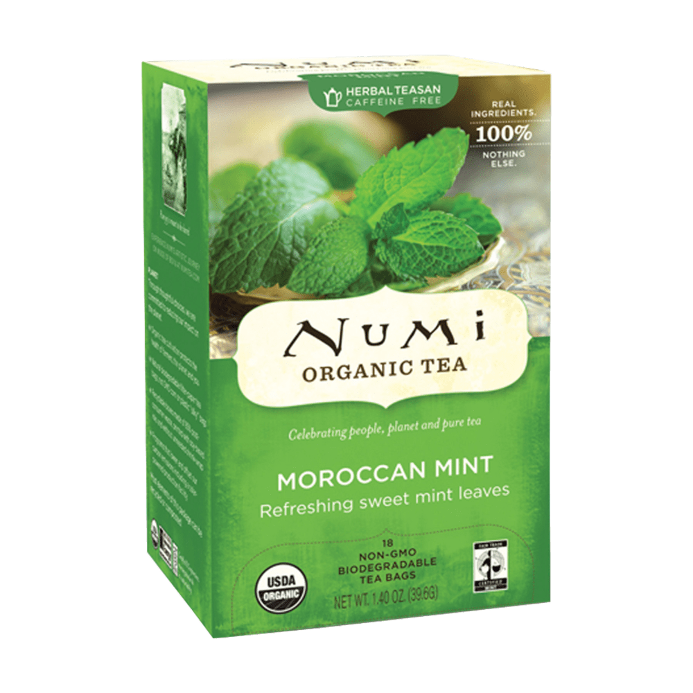 NUMI, INC. 10104 Numi Morroccan Mint Herbal Tea, Box Of 18