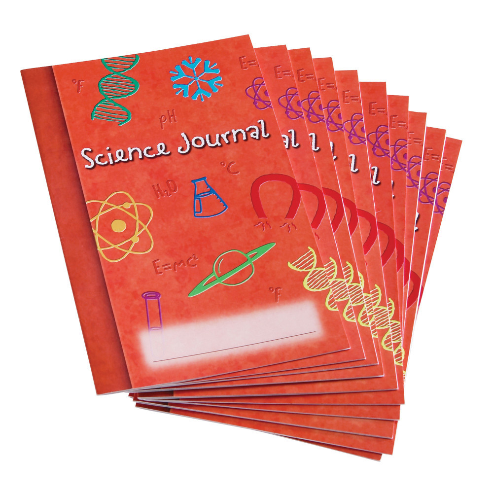 Students from kindergarten through third grade will love exploring and explaining scientific evidence in these journals. Versatile pages let junior scientists document findings a variety of ways.  Draw, explain and graph observations with ease. Left-hand pages are half blank and half lined to enable drawing and writing, while right-hand pages offer 1 cm grids for charting trends. An ideal way for kindergarten to third grade students to document experiments and teachers to evaluate progress.  5 1/2in x 8 1/2in pages are acid-free to guard against yellowing and fading.  Lined areas feature 1/4in ruling for clean, clear notes.  Staple binding helps keep pages together.