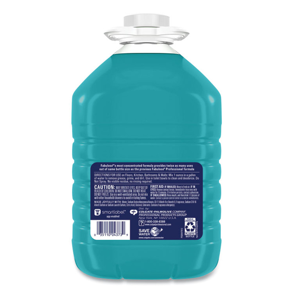 COLGATE PALMOLIVE, IPD. Fabuloso® 05252 All-Purpose Cleaner, Ocean Cool Scent, 1 gal Bottle, 4/Carton