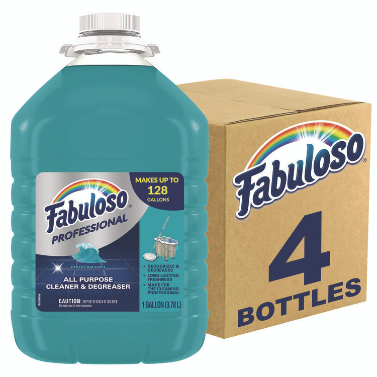 COLGATE PALMOLIVE, IPD. Fabuloso® 05252 All-Purpose Cleaner, Ocean Cool Scent, 1 gal Bottle, 4/Carton