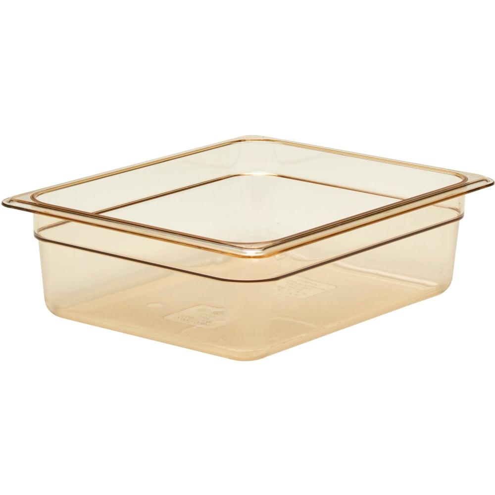 CAMBRO MFG. CO. 24HP150 Cambro H-Pan High-Heat GN 1/2 Food Pans, 4inH x 10-7/16inW x 12-3/4inD, Amber, Pack Of 6 Pans