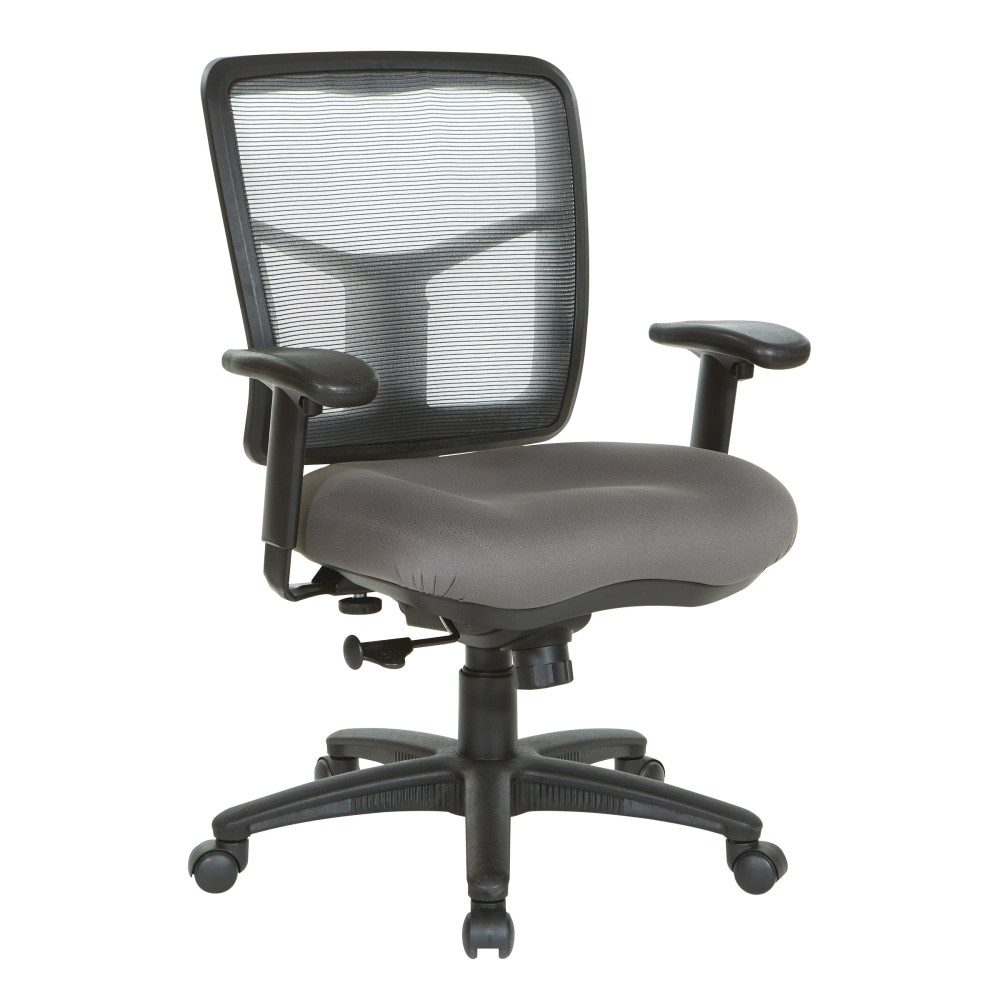 OFFICE STAR PRODUCTS 92555-9201 Office Star Pro-Line II Air Mist Ergonomic Mesh Mid-Back Manager Chair, Gray