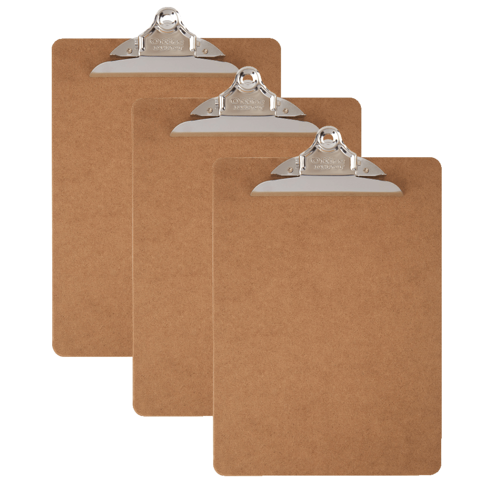 OFFICE DEPOT 10040  Brand Wood Clipboards, 9inx 12-1/2in, 100% Recycled Wood, Pack Of 3