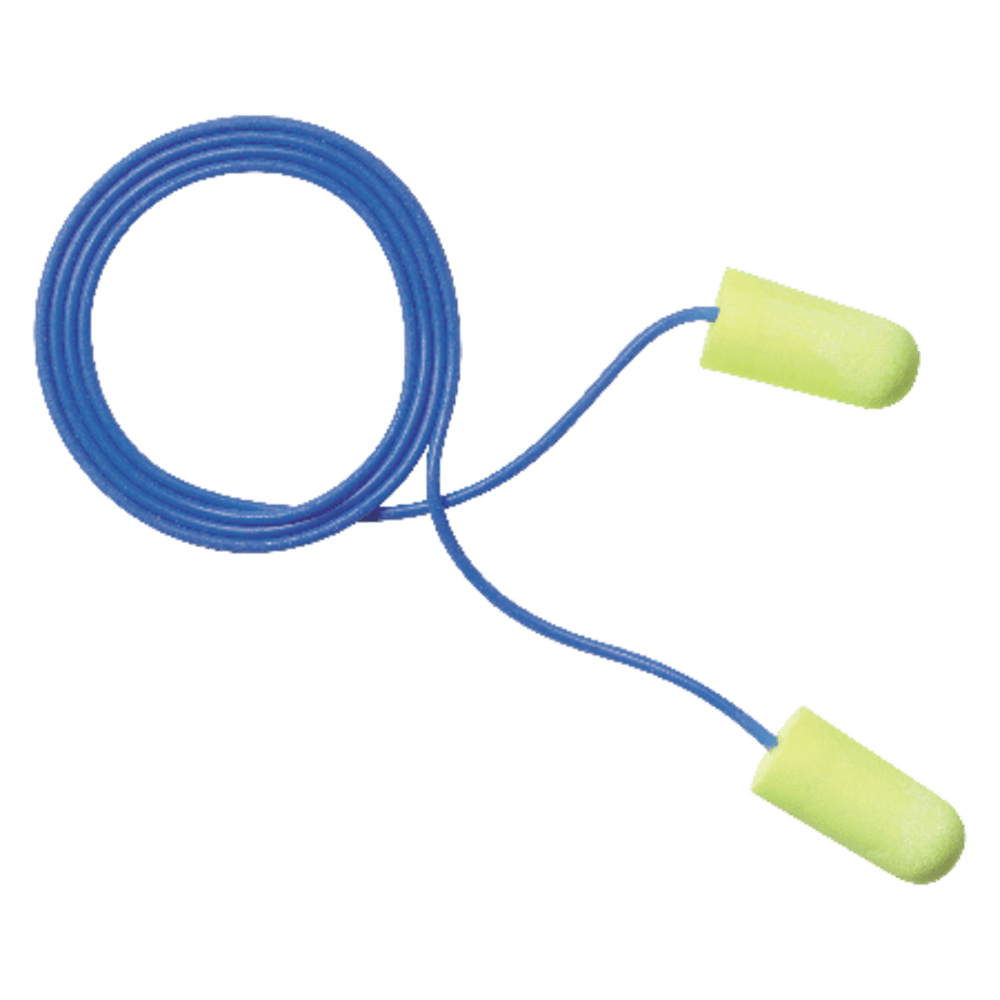 3M CO 3111250 E-A-Rsoft Yellow Neons Foam Earplug, Polyurethane, Yellow, Corded, Regular